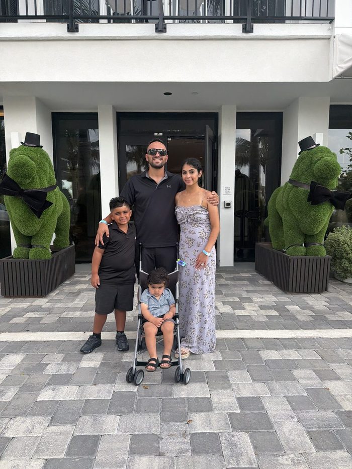 Becker Alrub with his family